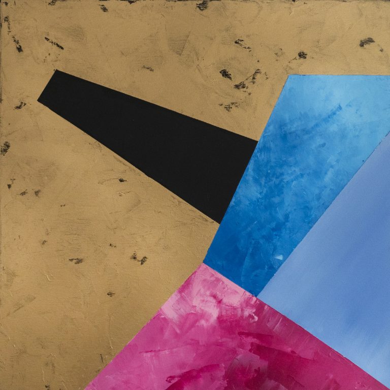 Podział ze złotem I, 50 x 50 cm