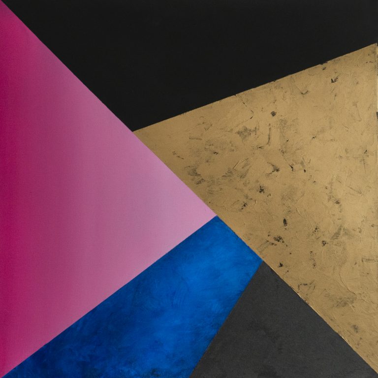 Podział ze złotem II, 50 x 50 cm