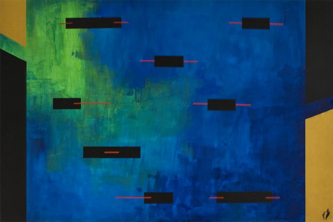 Dorota Kiermasz, Barkarolla II, Inspirowane muzyką Fryderyka Chopina, ROK akryl, płótno, 80x120 cm