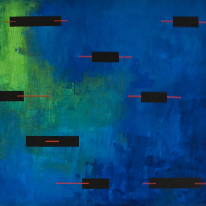 Dorota Kiermasz, Barkarolla II, Inspirowane muzyką Fryderyka Chopina, ROK akryl, płótno, 80x120 cm