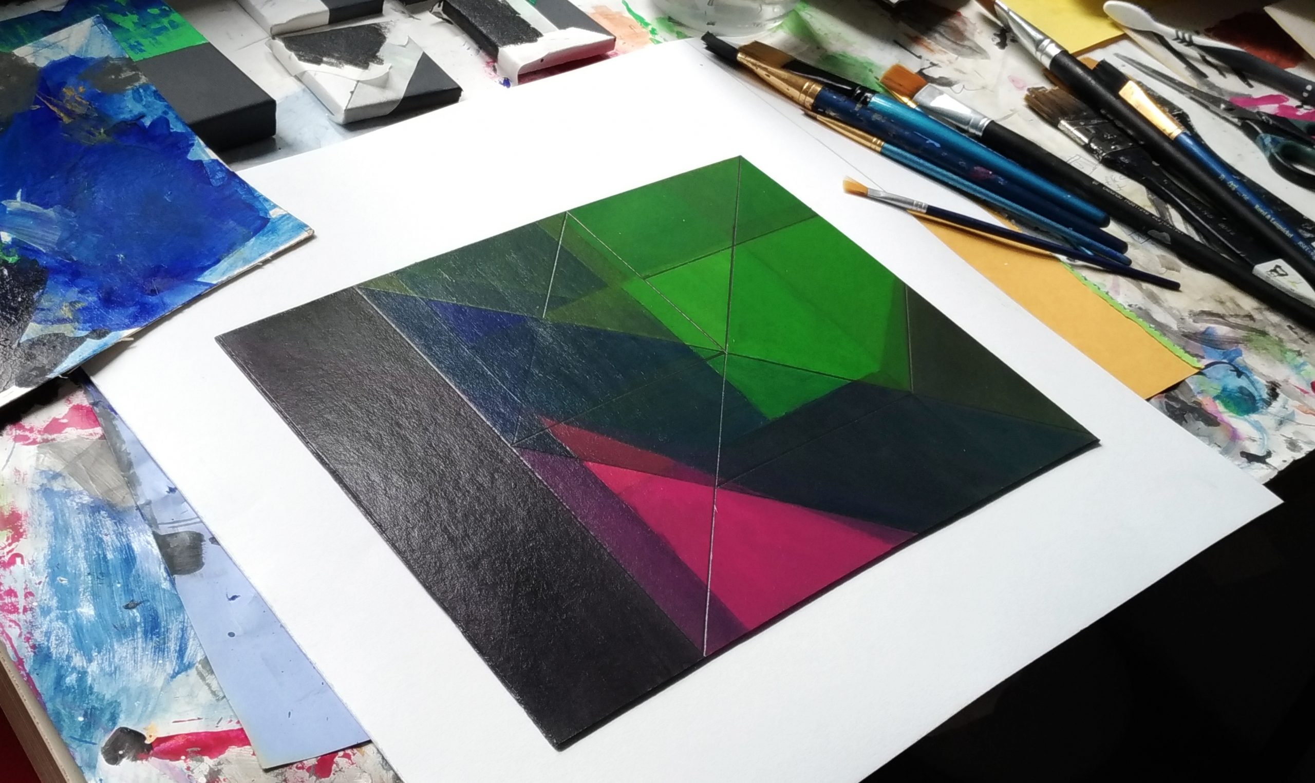 Szkic na tekturze, 26,5 x 23,5 cm