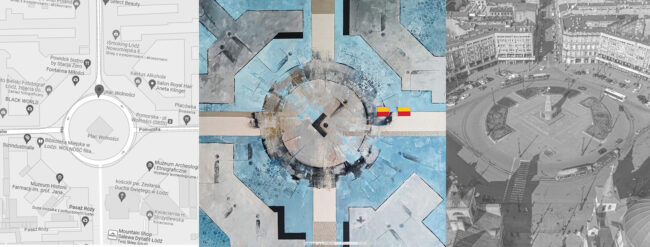 Wizualizacja obrazu Plac Wolności w Łodzi