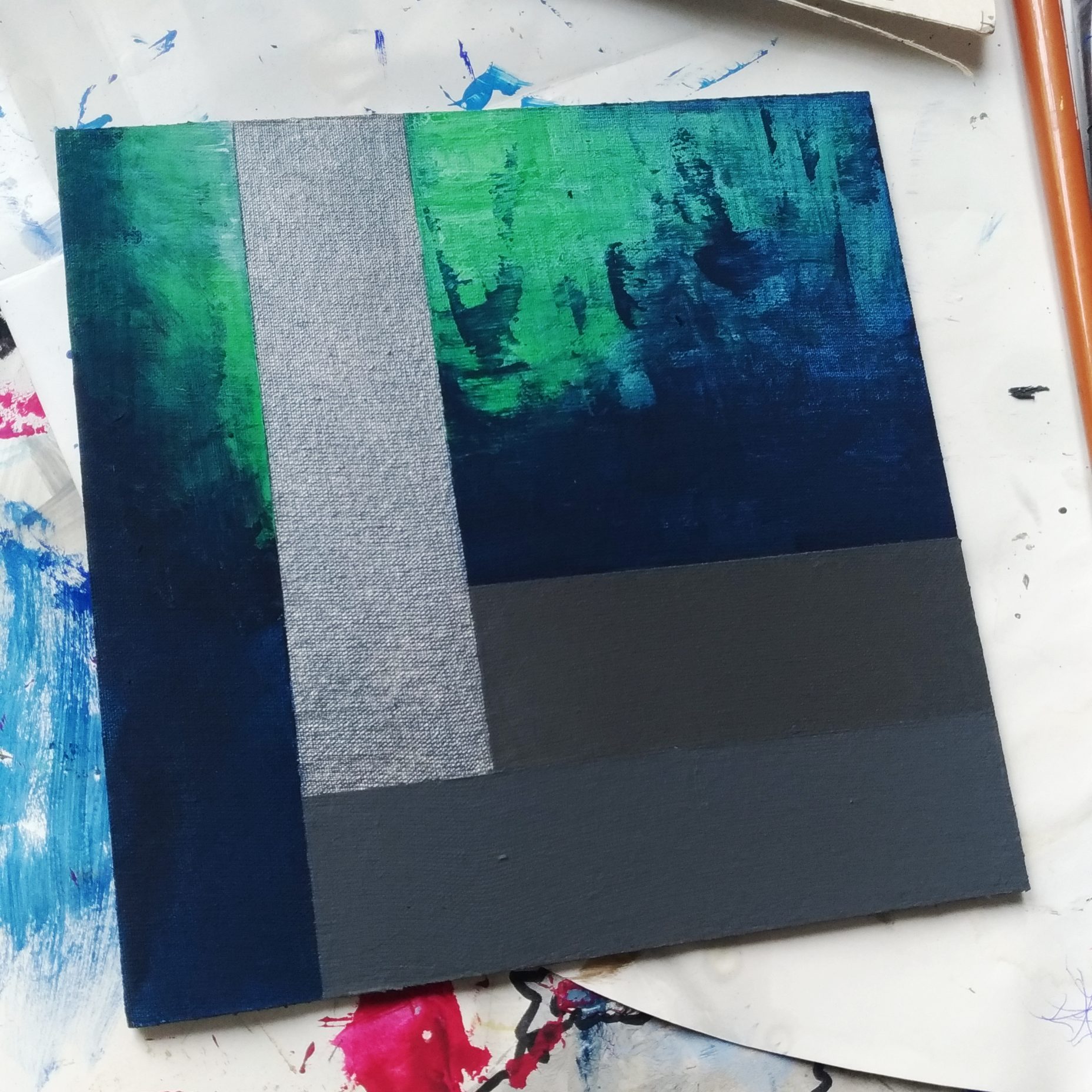 Miniatura na plótnie, na desce, pracownia