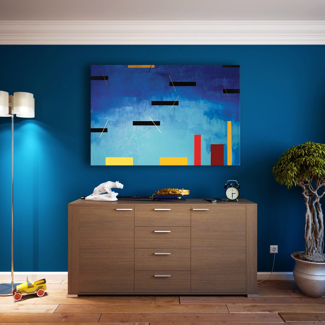 Barkarolla, Inspirowane muzyką Fryderyka Chopina, ROK akryl, płótno, 80x120 cm