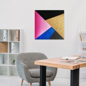 Podział ze złotem II, 50 x 50 cm