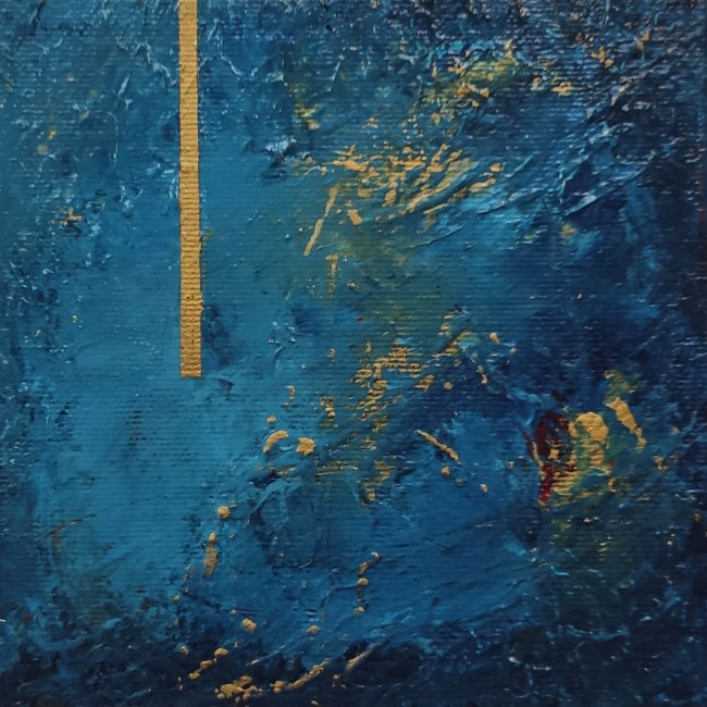 Deep, akryl na płótnie, 15 x 15 cm