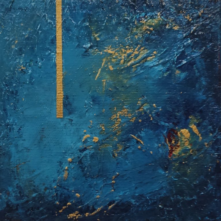 Deep, akryl na płótnie, 15 x 15 cm