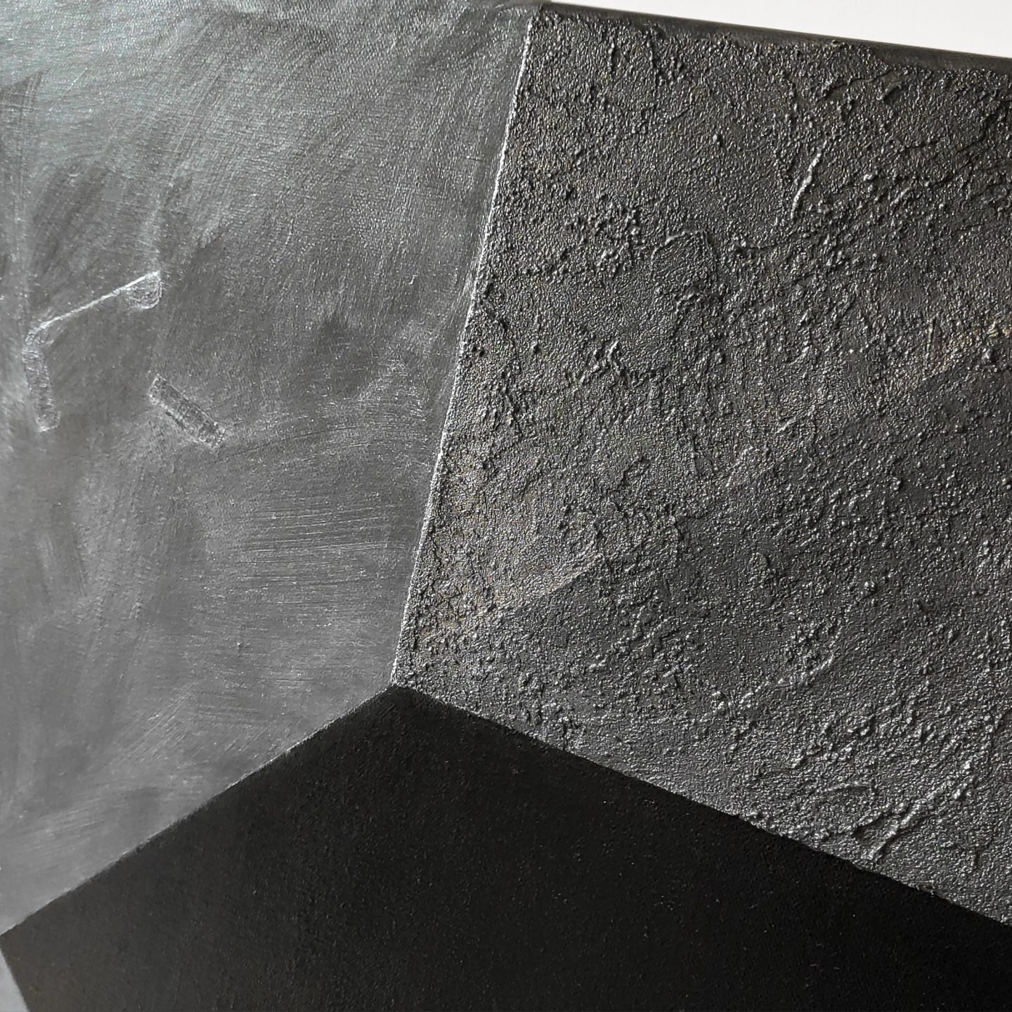 Detal obrazu, metaliczny z zielonym pasem, Direction, 70x70