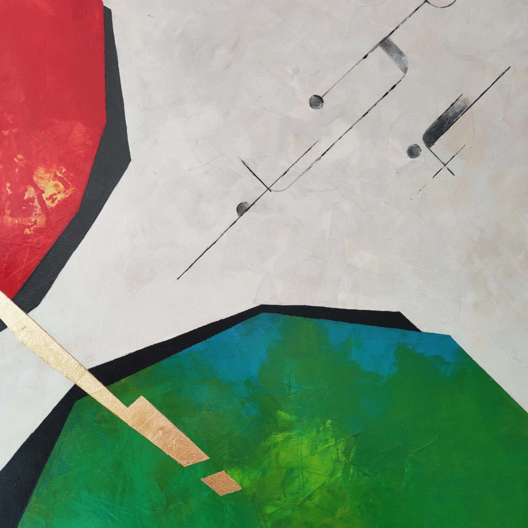 2 światy, obraz na płótnie, Dorota Kiermasz_akryl_na_plotnie_2021r_80x80cm