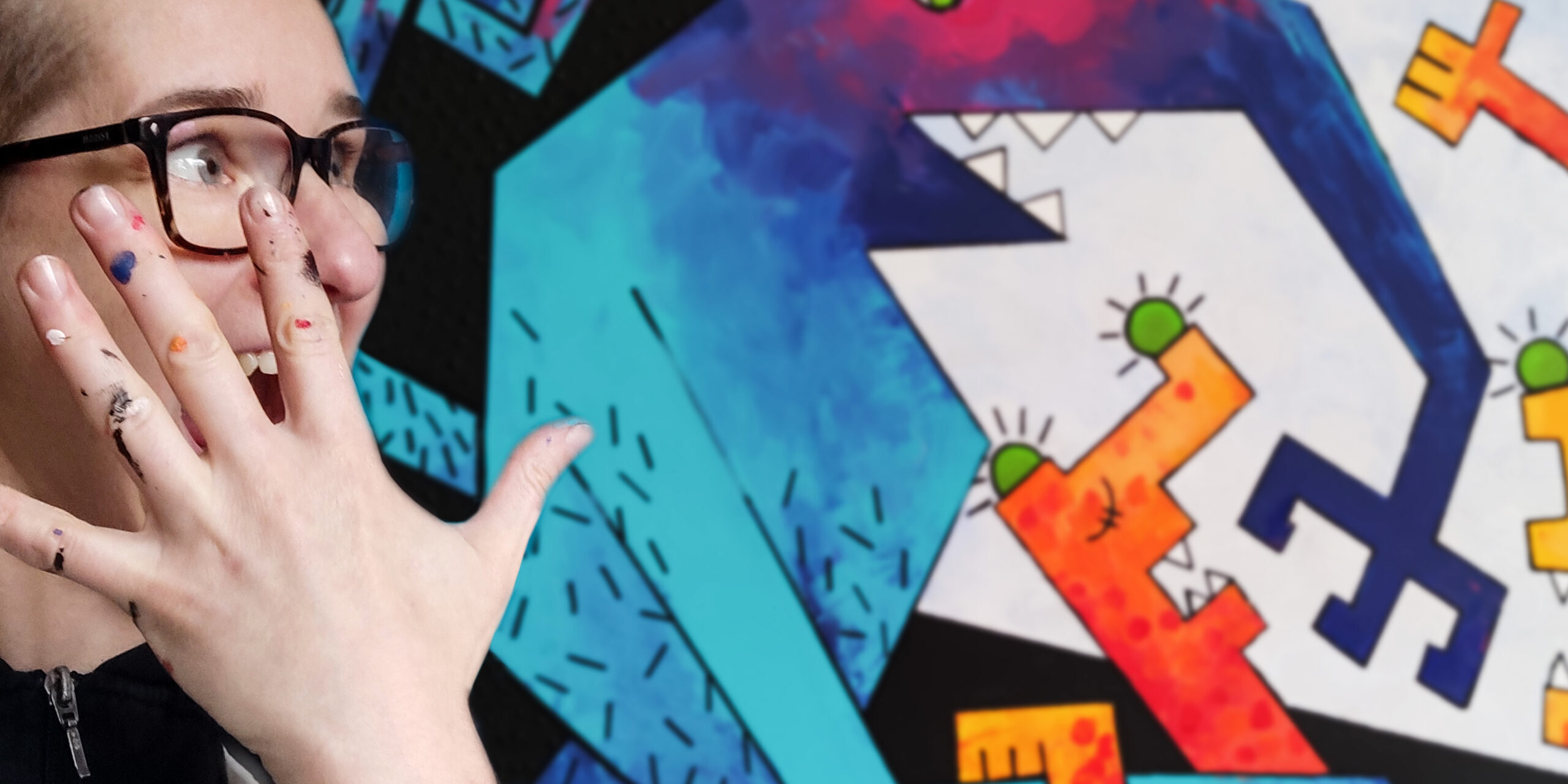 Dotik i obraz na płótnie.