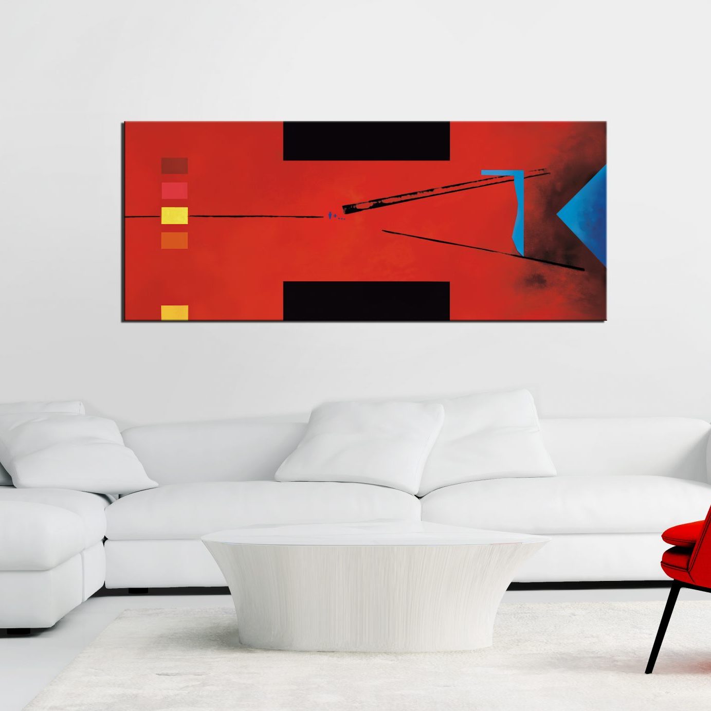 Obraz na płótnie, zatrzymany kadr w czerwieni I