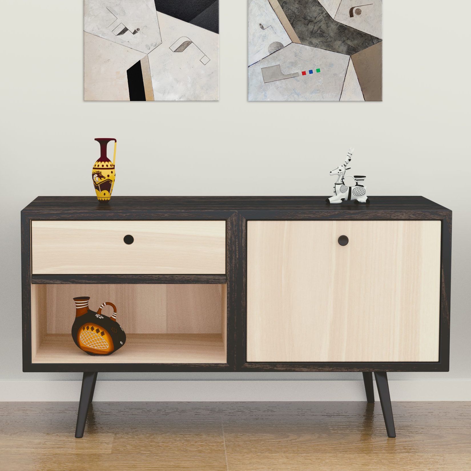 W poszukiwaniu miejsca z cyklu Białe na czarnym. Systemy otwarte, 20 x 30 cm