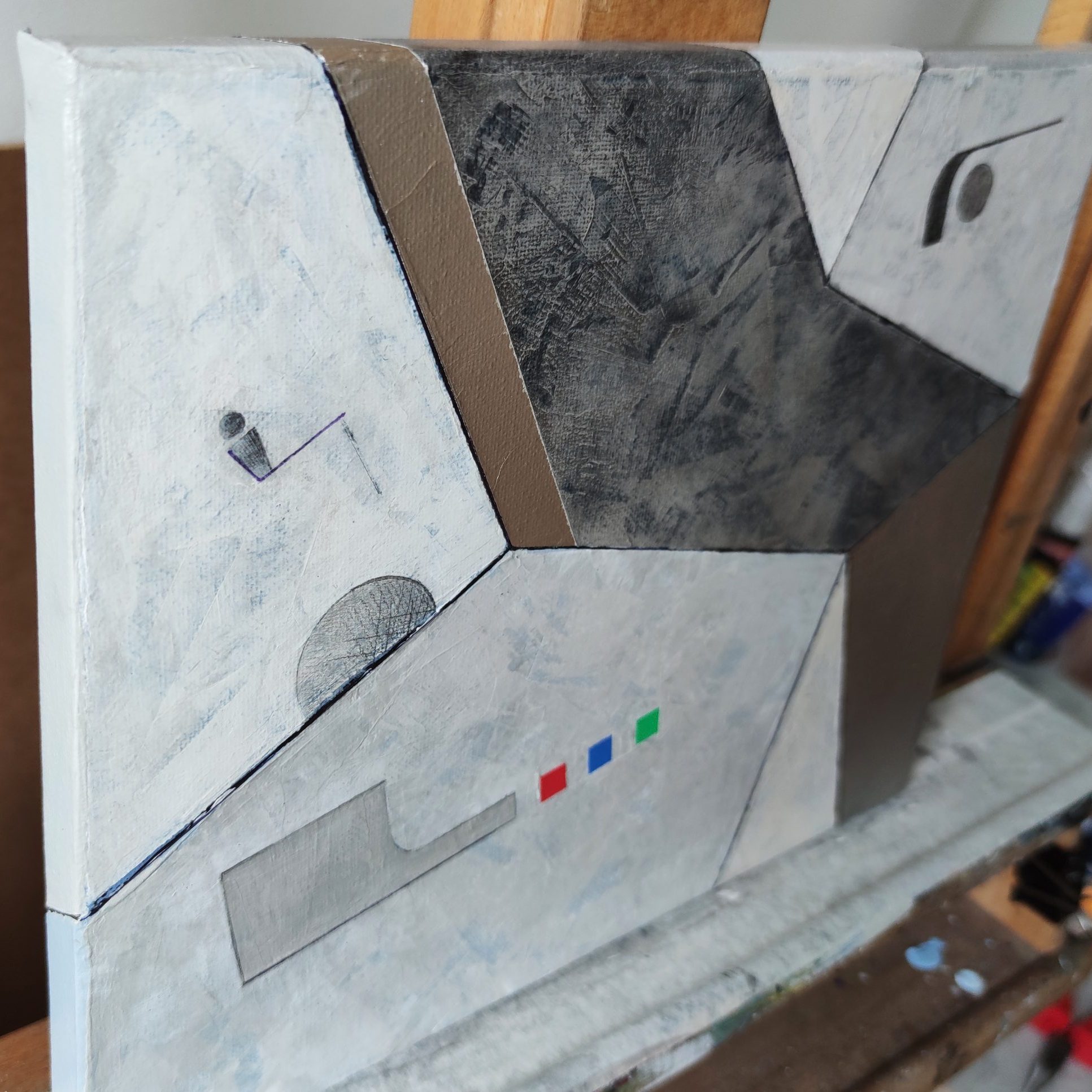 W poszukiwaniu przejscia z cyklu Białe na czarnym. Systemy otwarte, 20 x 30 cm