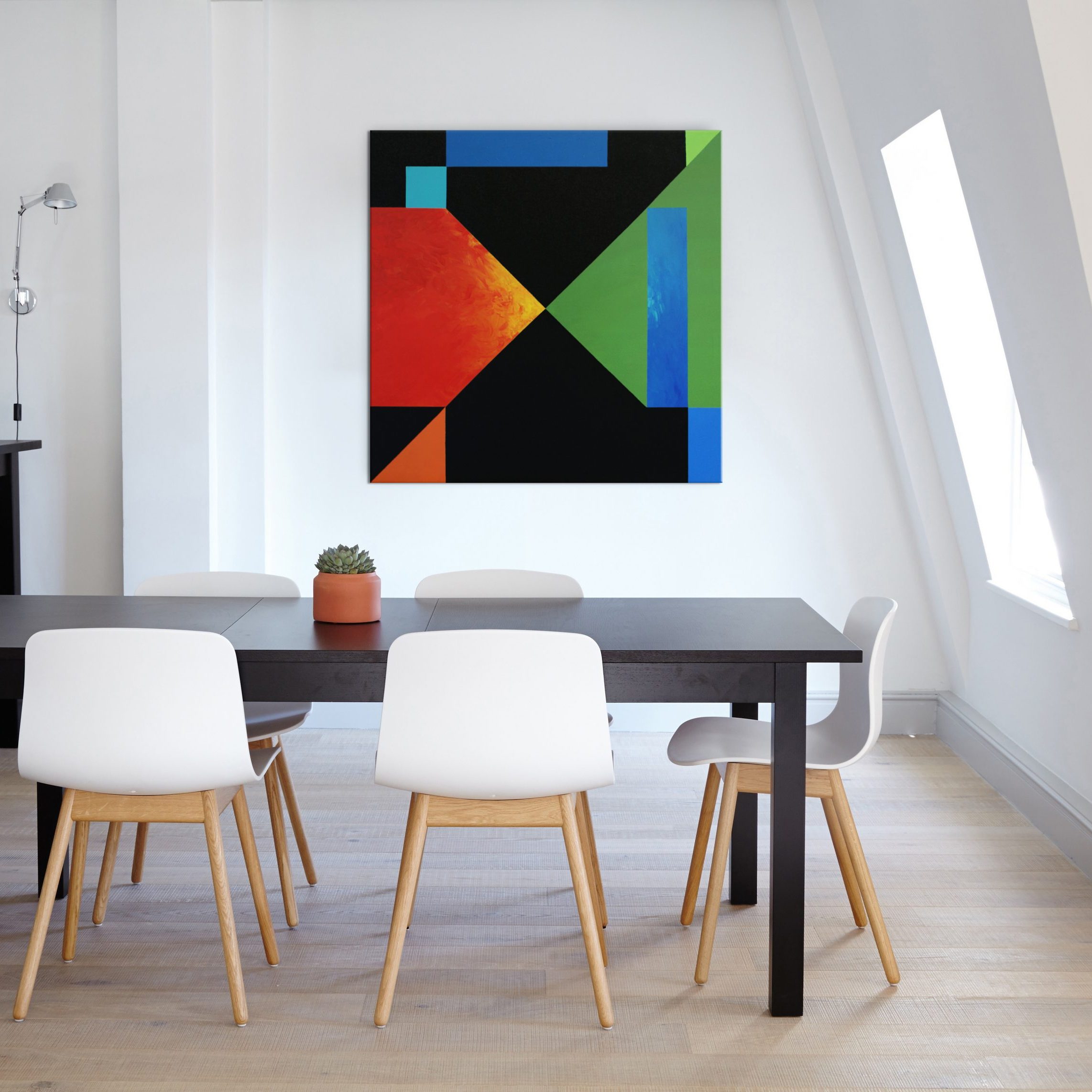 Podział od_do kwadratu III, 80 x 80 cm