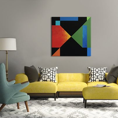 Podział od_do kwadratu III, 80 x 80 cm