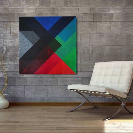 Podział strukturalny od kwadratu nr 1, 80 × 80 cm