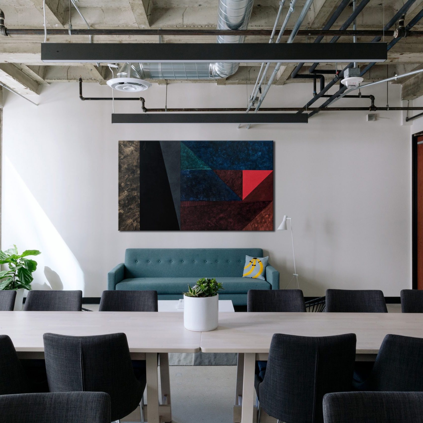 Podział do kwadratu, obraz akrylowy, 90 x150 cm