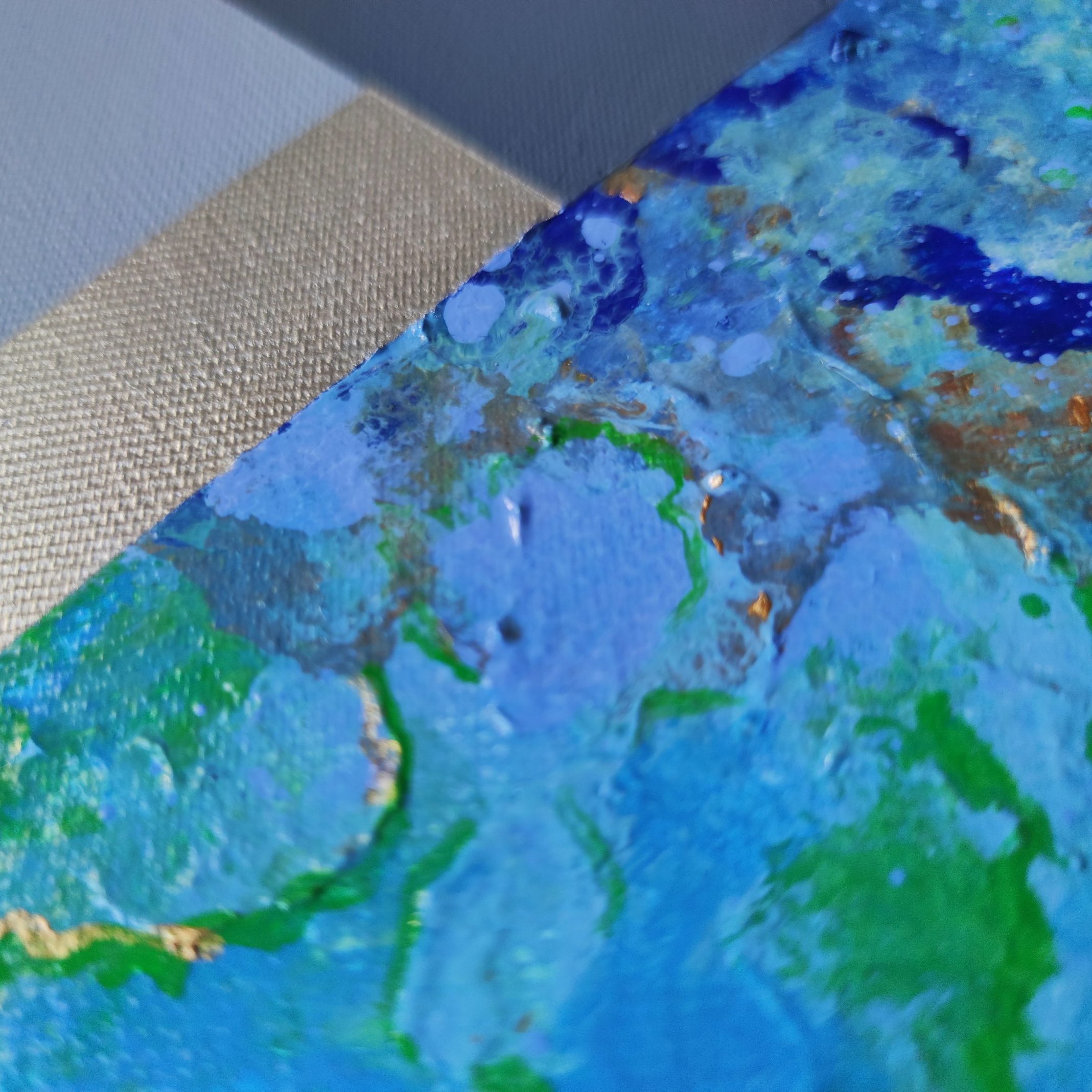 Miniatura, podział strukturalny ze srebrem 15 x 15cm