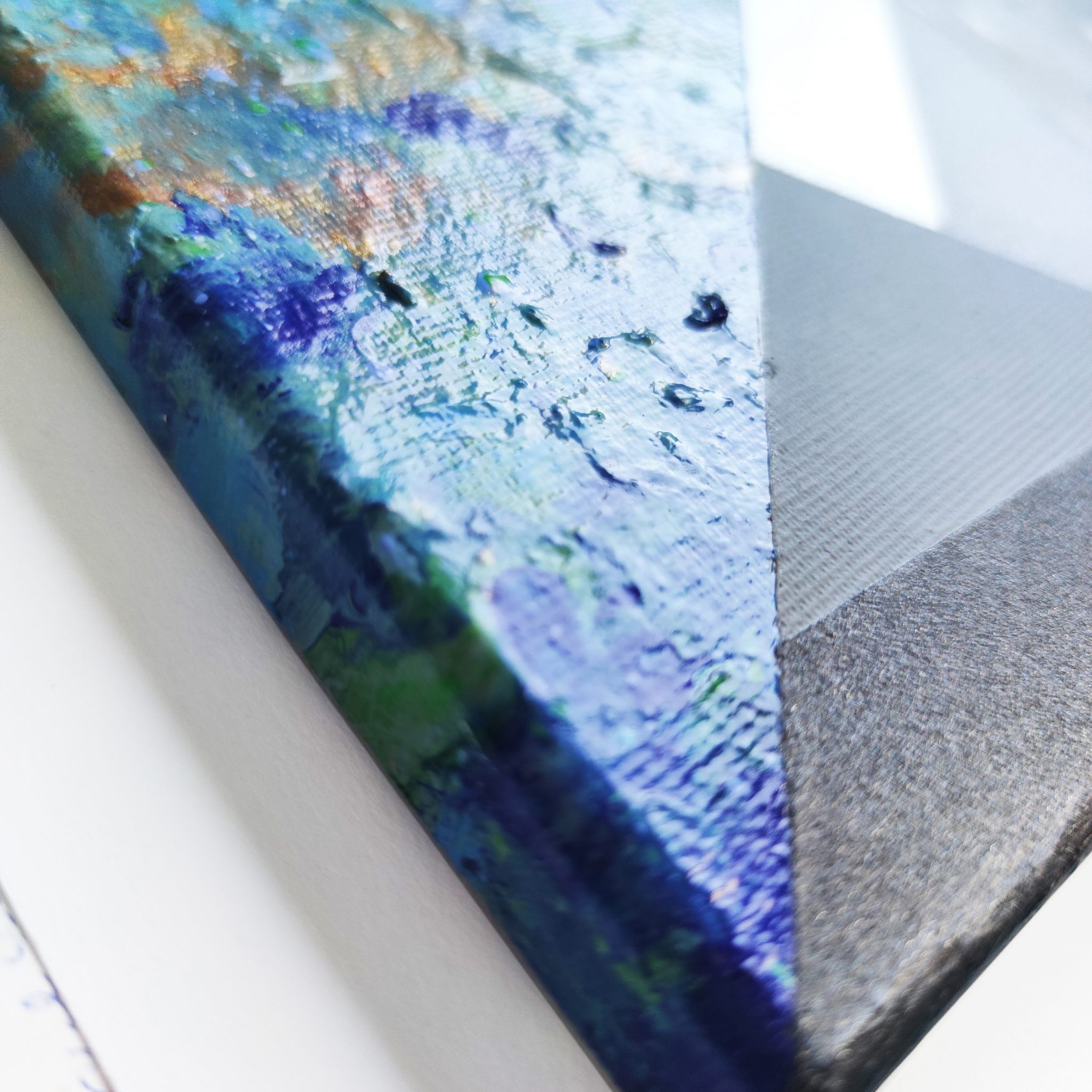 Miniatura, podział strukturalny ze srebrem 15 x 15cm