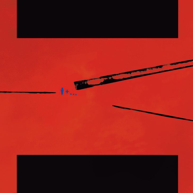 Obraz na płótnie, zatrzymany kadr w czerwieni I