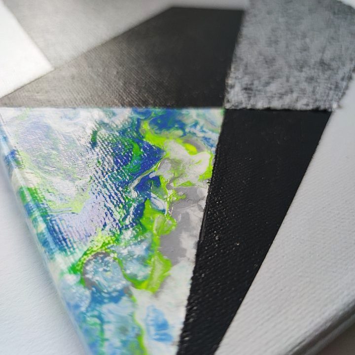 Podział po przekątnej, 20 x 20 cm