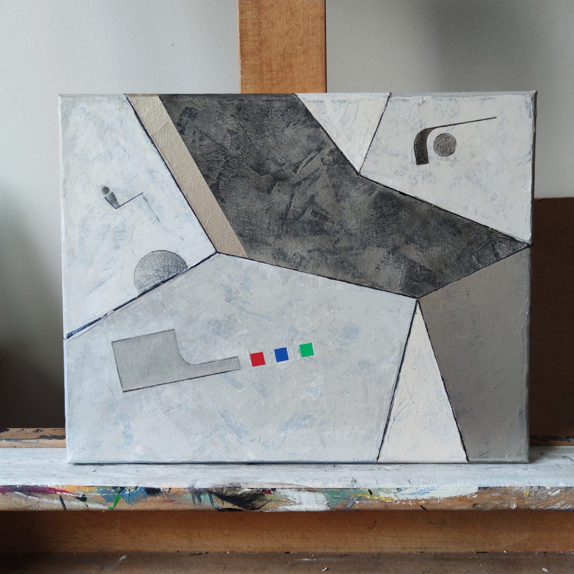 W poszukiwaniu przejscia z cyklu Białe na czarnym. Systemy otwarte, 20 x 30 cm