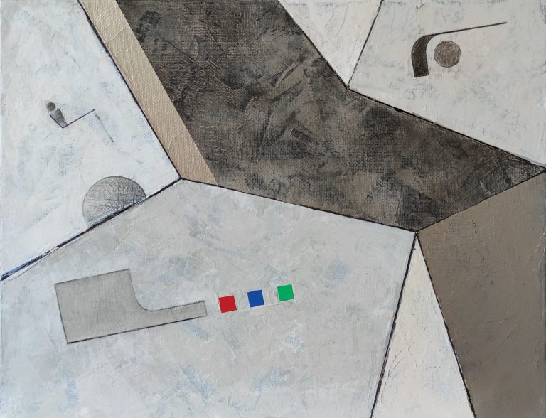 W poszukiwaniu przejscia z cyklu Białe na czarnym. Systemy otwarte, 20 x 30 cm