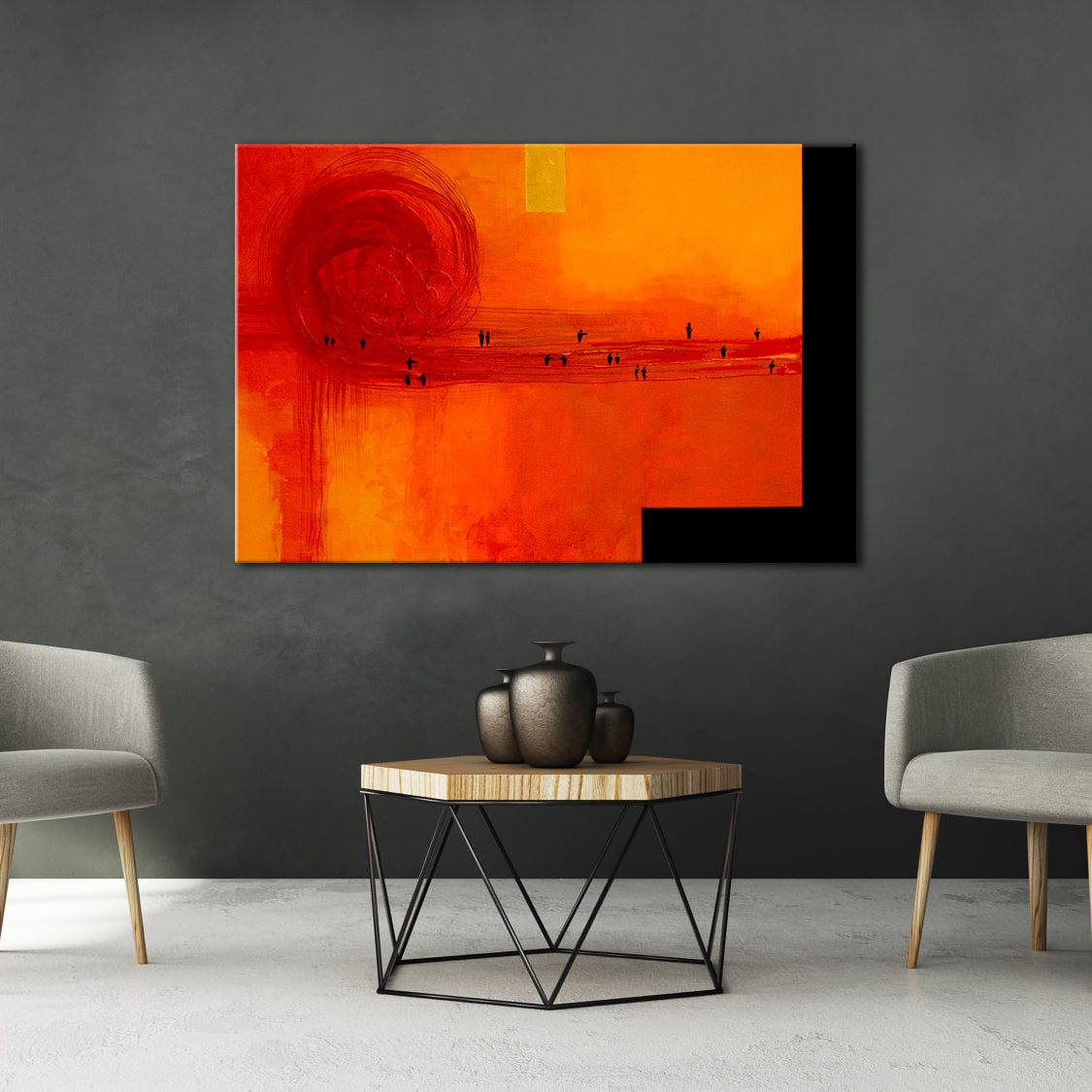 Obraz inspirowany muzyką F. Chopina, 80 x 120 cm